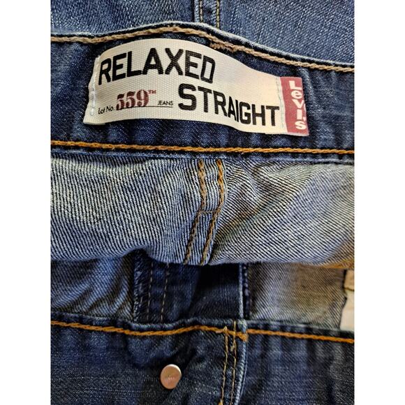 Levi's Relaxed Straight 559 Slightly Distressed Jeans Size 40x30 - Picture 4 of 7
